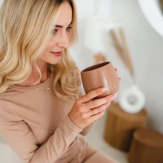 Eevi for Women Dámska blúzka s dlhým rukávom béžová - bavlna + modal, elegantná, pohodlná