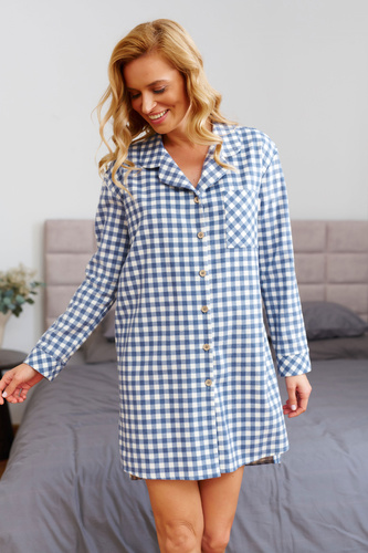 7300 Bavlnená elastická nočná košeľa - pohodlie a štýl - modré džínsy