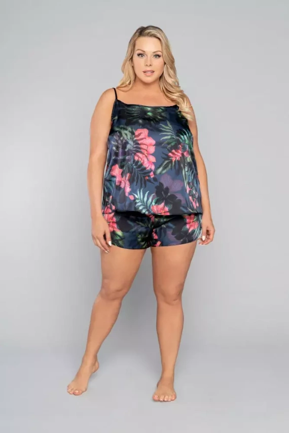 Amazonia Dámske pyžamo slim fit, šortky Italian Fashion - potlač