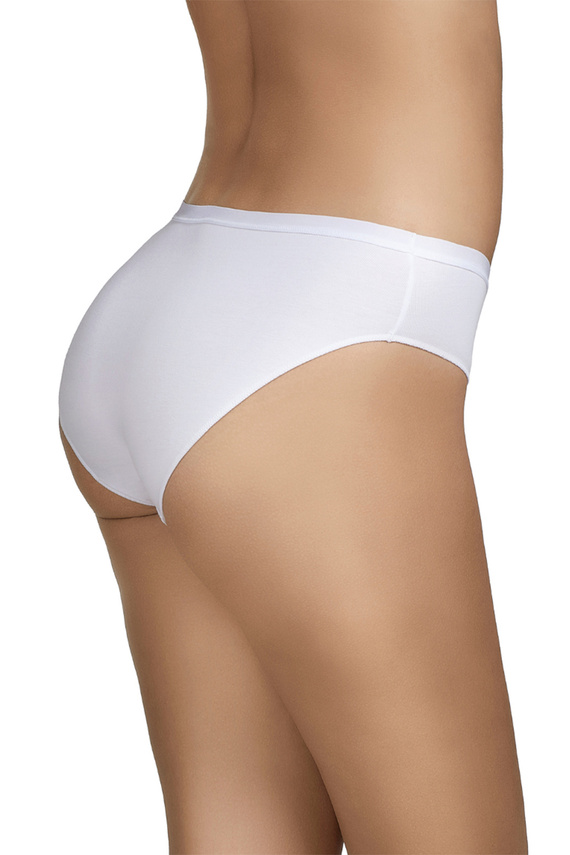 Figi bikini Selene 400 biele hladké bavlnené klasické, 2 ks