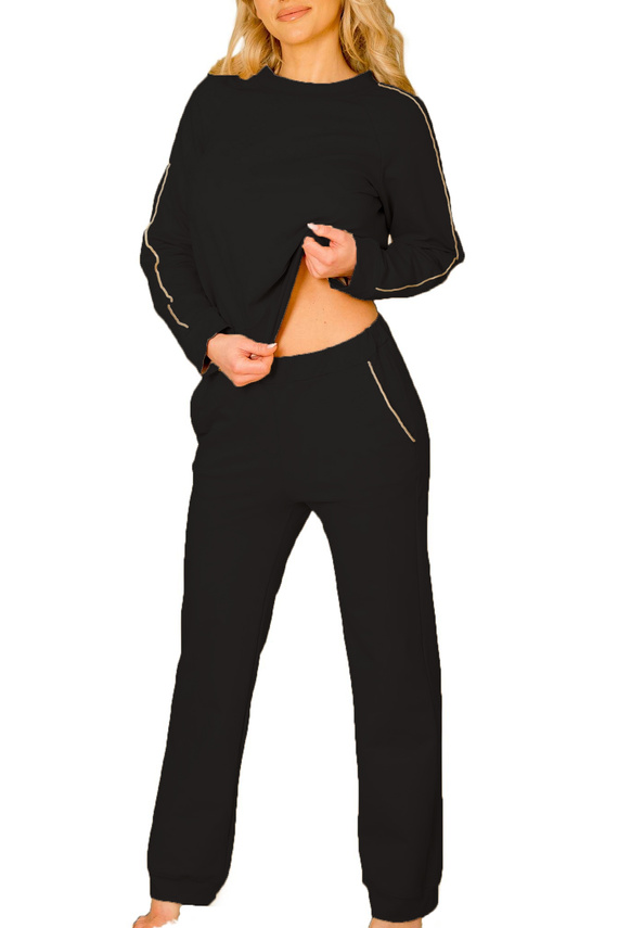 Maio dámske športové tričko Mirale cotton 95% bavlna 5% elastan, poľská výroba - elegantný športový set - čierna