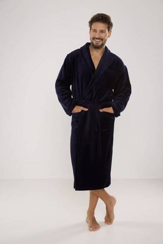 803 / 819 Dvojitý froté pánsky župan Forex - celý tmavomodrý