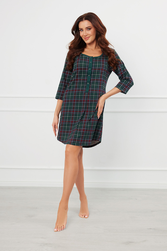 Nočná košeľa Foggia s rozopnutými gombíkmi Talianska móda - potlač