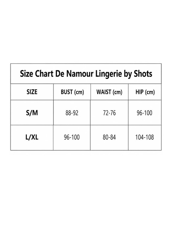 SHOTS De Namour čierne babydoll z čipkovanou sieťovinou a nohavičkami DEN113