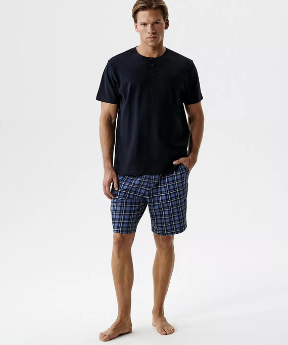 NMP-401 Letné Pánske Pyžamo 100% Bavlna Peach Effect