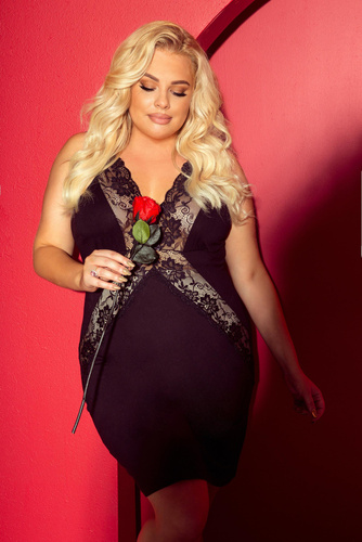 879 Nočná košeľa Agnes Forex - čierna