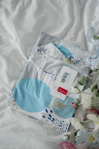 860 Nočná košeľa Amelia De Lafense - krátky rukáv, mäkká viskóza - tyrkysová