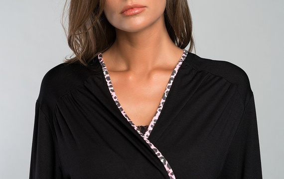 Eila Bis Župan s 3/4 rukávmi Talianska móda - leopardí vzor