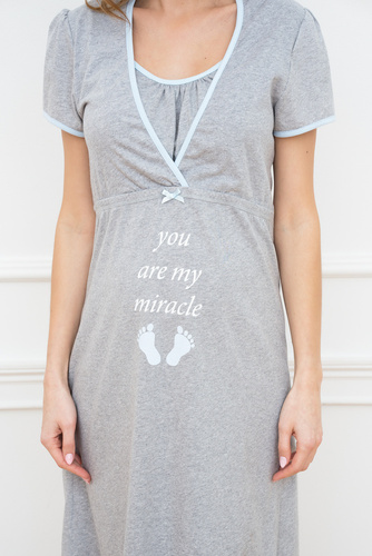 Carlina Tehotenská a dojčiaca košieľka Italian Fashion - melange/blue