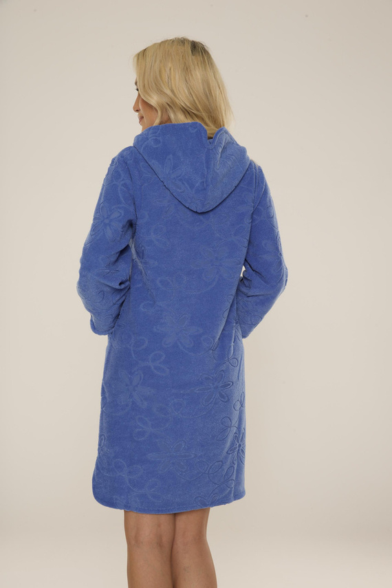 409 Žakárový krátky dámsky župan De Lafense - denim