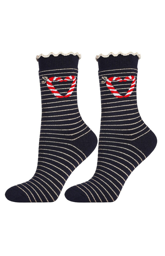 Vianočné ponožky Moraj CSL300-092 - bavlnené, mäkké, lurexové a froté ponožky