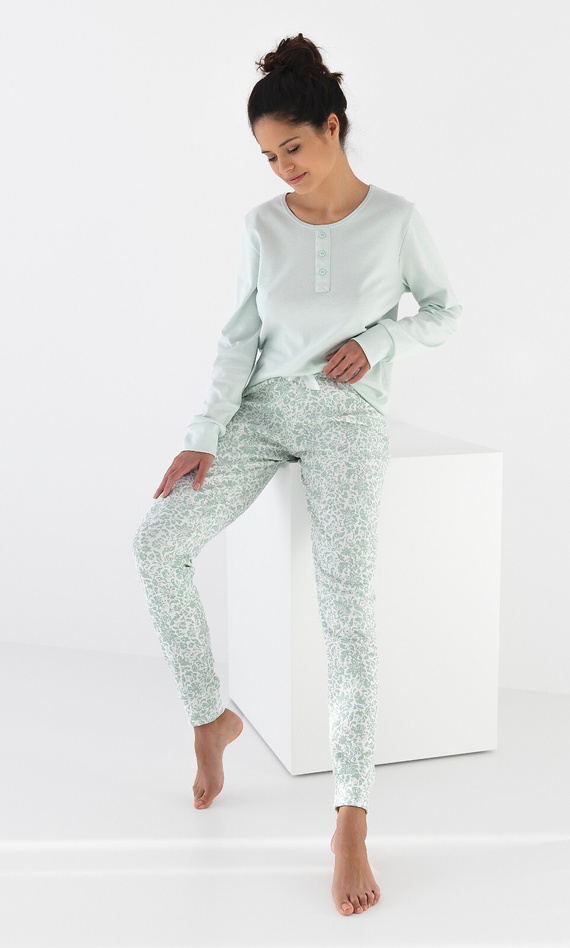 Dámske pyžamo Sensis Olive Interlock - mentolové