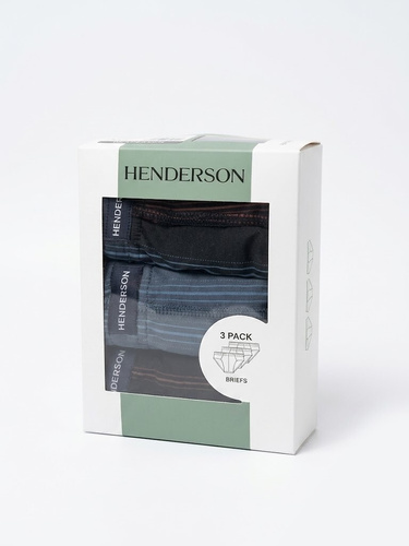 Henderson 1446 K708 Pánske slipy 3-pack 100 % bavlna, mäkké, klasické