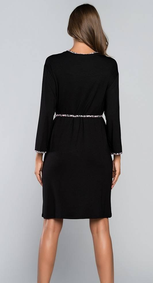 Eila Bis Župan s 3/4 rukávmi Talianska móda - leopardí vzor