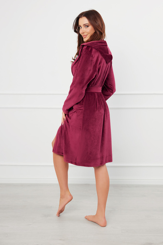 Akara Dámsky župan Italian Fashion - bordový