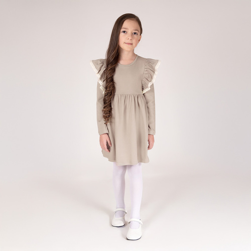 212169 Dievčenské šaty Tola Nicol - 100% bavlna, dlhý rukáv, volániky, poľská výroba