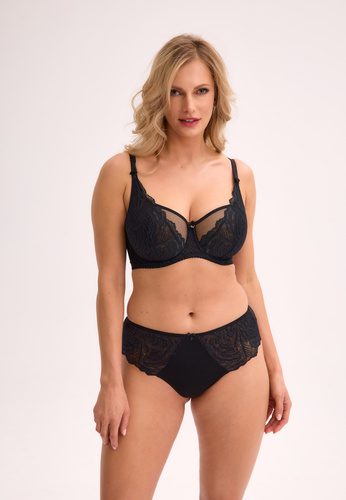 BS 1229 Jessia Soft-Balconette Bra Gaia - mäkká, zmyselná, s čipkou čierna