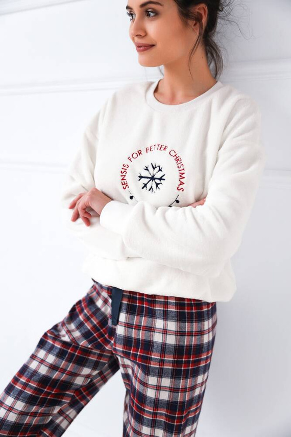 Lepšie dámske pyžamo Sensis - krémové