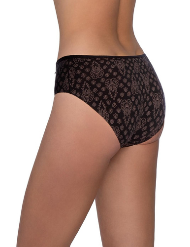Lama LC-1607 BI Dámske bavlnené bikini nohavičky čierne mocca 2-balenie