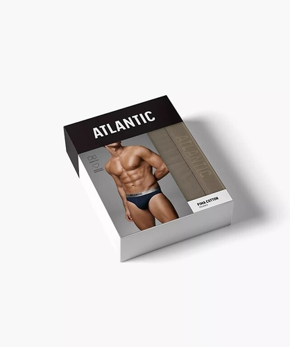 Pánske športové slipy Atlantic 2MP-1589 – dokonalé prispôsobenie, elastický pás, 2 kusy