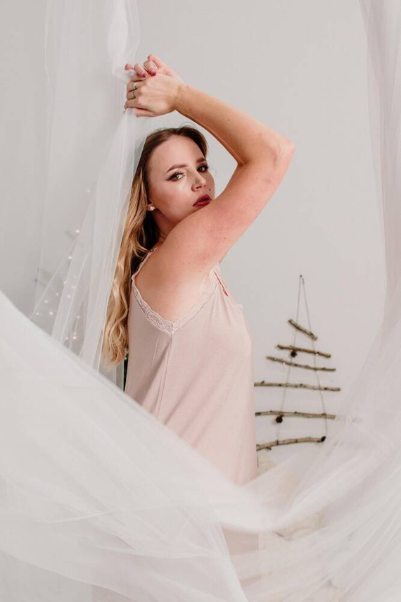 771 Nočná košeľa Hazel De Lafense - piesková