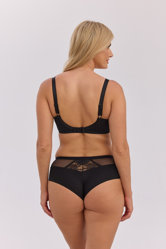 podprsenka semi soft Gaia BS 1358 Claire veľké prsia biely/mokka čipka SS10