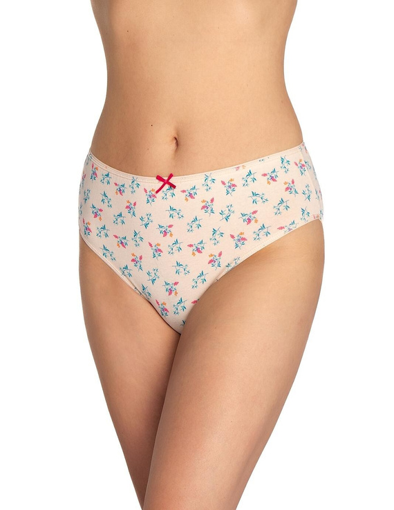 Dámske nohavičky L-120BI-94 Lama čierno-červeno-bavlnené, 3-pack, pohodlné a klasické