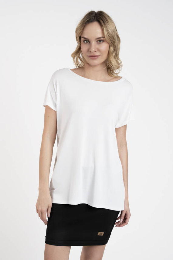 Ksenia Blúzka s krátkym rukávom Italian Fashion - biela