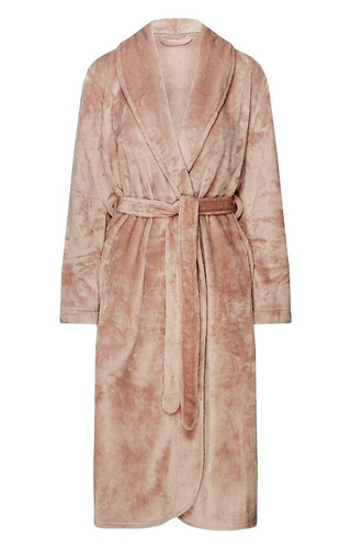 43595 Dextra Henderson broskyňový dámsky župan - mäkký, viazaný, nad kolená