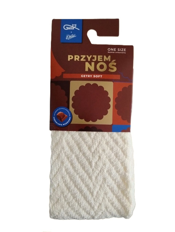 Gamaše Gatta Wedel Soft art.01 - teplé žakárové gamaše na zimu, off white