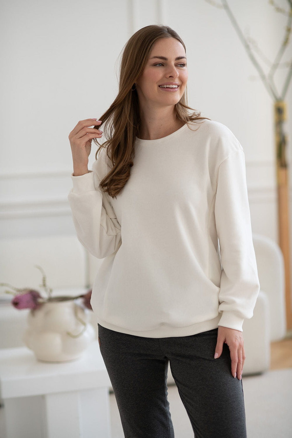 Milk It Easy! bluza do karmienia Milk&Love śmietankowa z printem