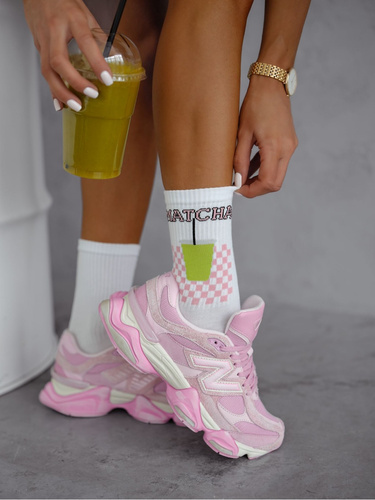 0200-175 Matcha Dámske ponožky Milena - biele Dámske bavlnené ponožky