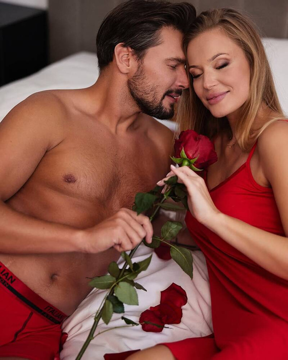 Song Dámska nočná košeľa s úzkymi ramienkami Italian Fashion - červená