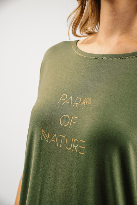 Dámske pyžamo Natura s krátkym rukávom a 3/4 nohavicami Italian Fashion - khaki