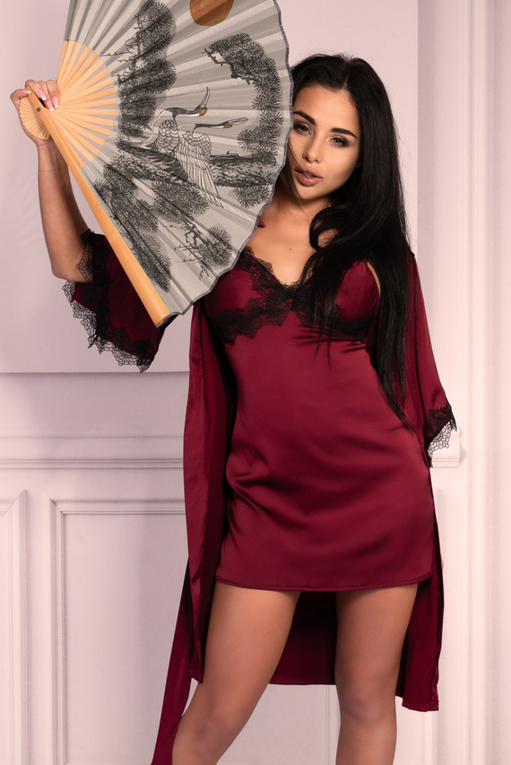 Aresmina LC 90564 Cherry Mahogany Collection dámsky župan LivCo Corsetti