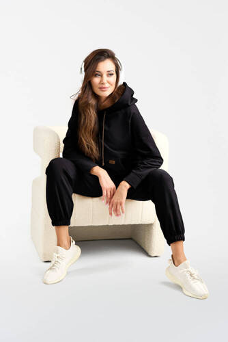 Viva Dámska módna mikina s kapucňou - čierna