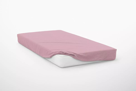 Mikrosaténové prestieradlo s gumou Poly Detexpol hladké pastel pink