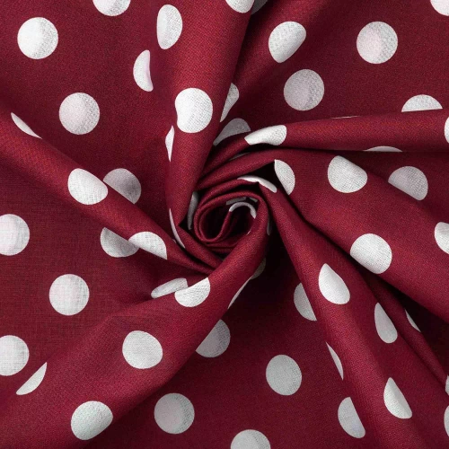 1A Vianočné bavlnené posteľné prádlo Spod Igły i Nitki - červený károvaný hrášok, sada na zips, 100% bavlna