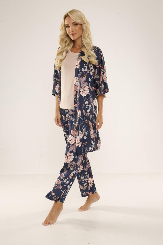 722 Lurdes Dámske pyžamo De Lafense - tmavomodré