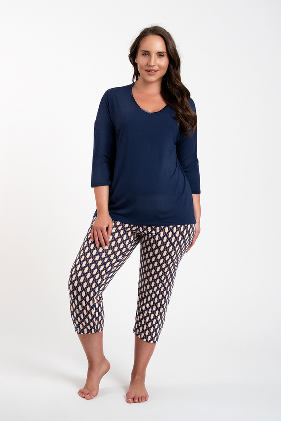 Milda Dámske pyžamo 3/4 rukávy, 3/4 nohavice Talianska móda