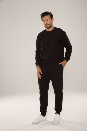 813 Indigo Pánska tepláková súprava De Lafense - čierna