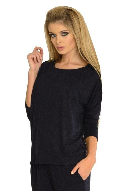 305 Paula Dámsky pyžamový oblek - tmavomodrý