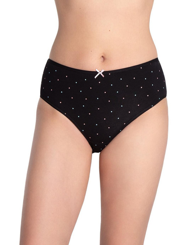 Lama L-122 BI-65 pink/black - klasické bavlnené bikiny, 3 kusy v balení