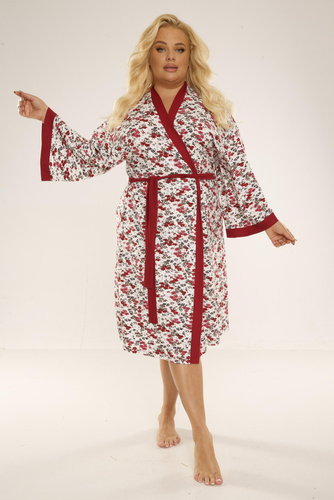 468/473 Mia Dámsky župan Plus Size Forex - bordový