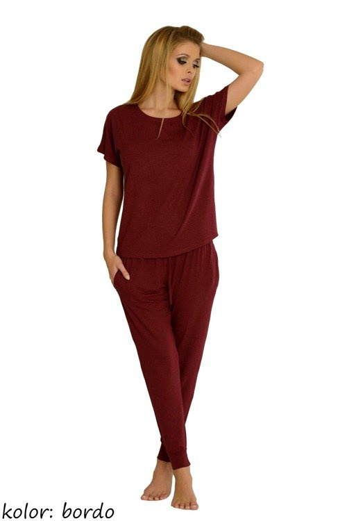 524 Paula Dámske pyžamo De Lafense - bordové