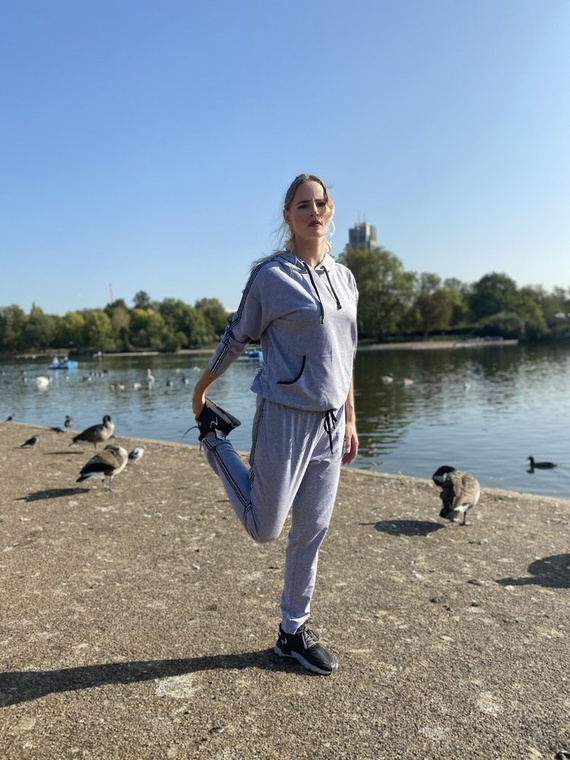 459 Dámska tepláková súprava Nice Forex - svetlý melír