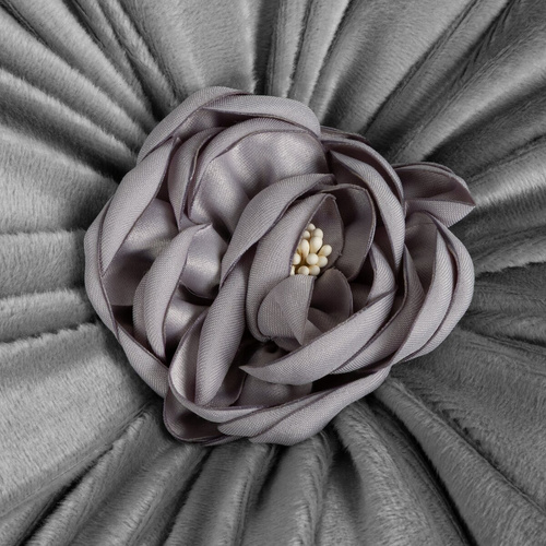 Dekoratívny vankúš Flores Eurofirany kvet Ø40 cm silver