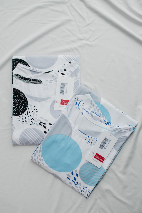 860 Nočná košeľa Amelia De Lafense - krátky rukáv, mäkká viskóza - tyrkysová