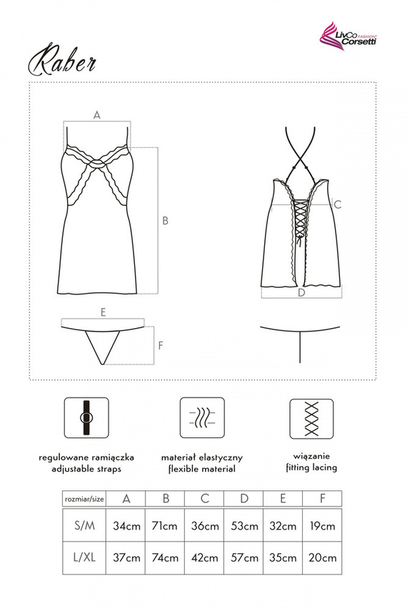 Raber Coffee LC 90579 LivCo Corsetti Fashion coffee dvojdielna súprava pre ženy