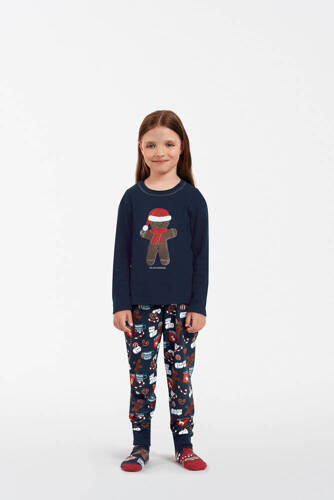 Makala Detské pyžamo Italian Fashion - námornícka modrá/potlač